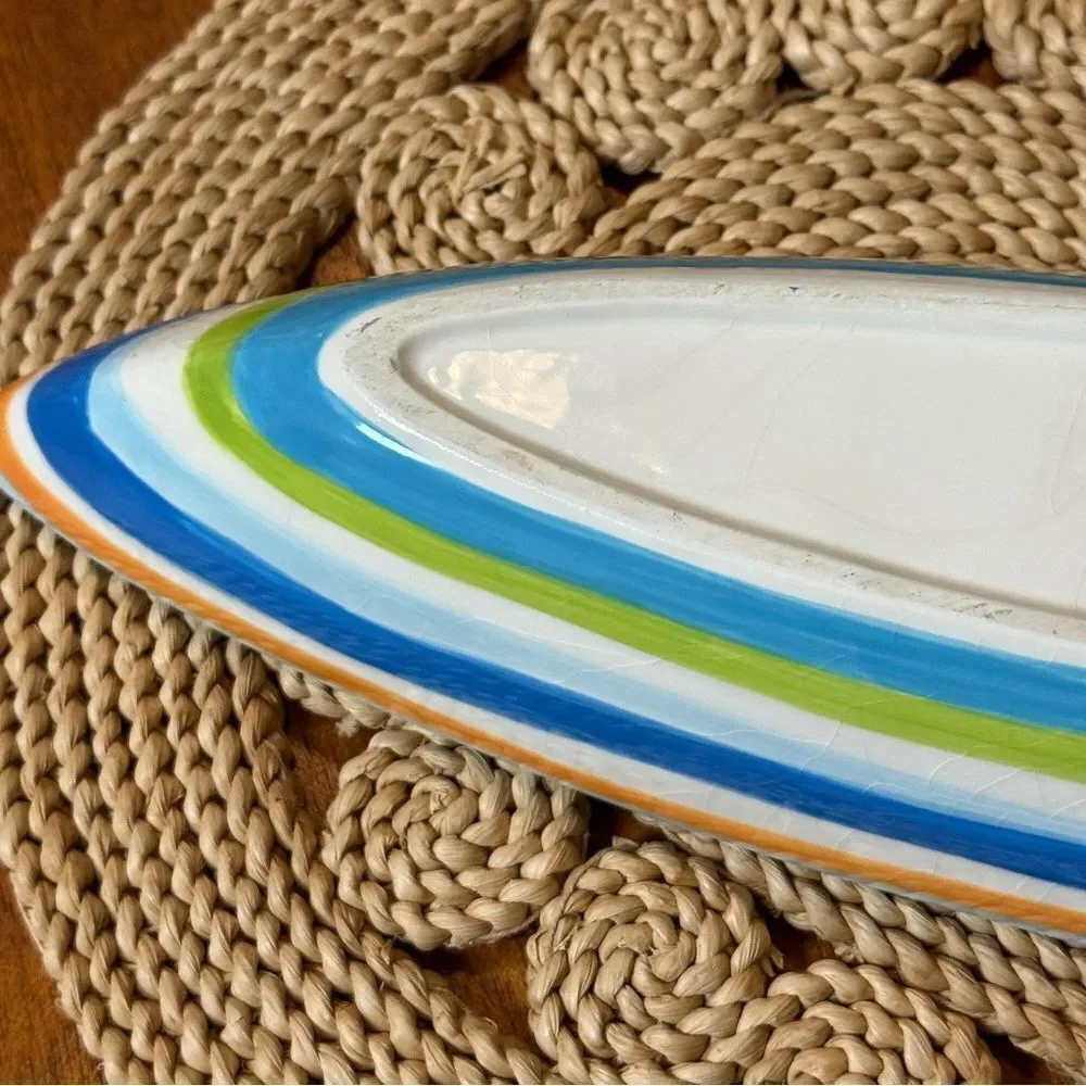 Vintage Boston Warehouse Co. Clearly Fish Ceramic Appetizer Serving Dish/Boat